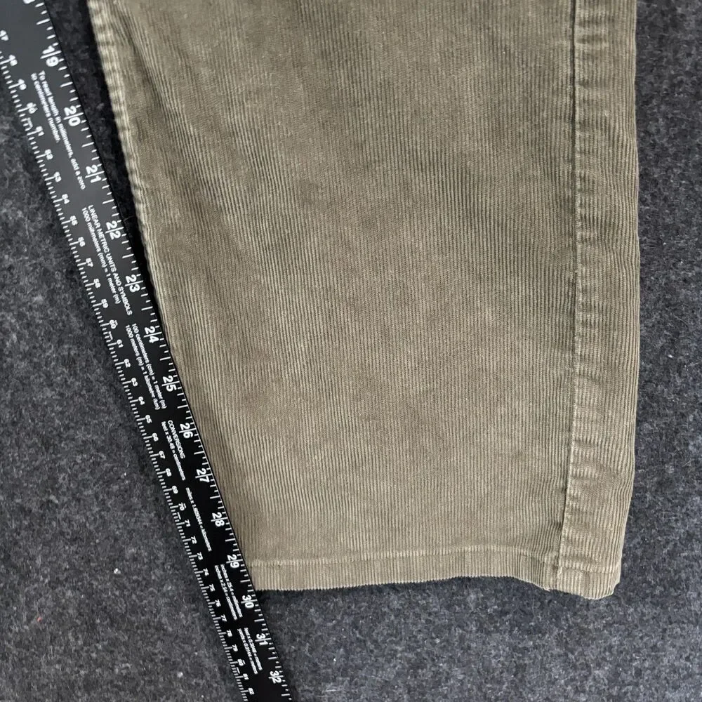 Levis 514 Corduroy Pants Men's 36x30 Olive Green 5-Pocket Straight Casual